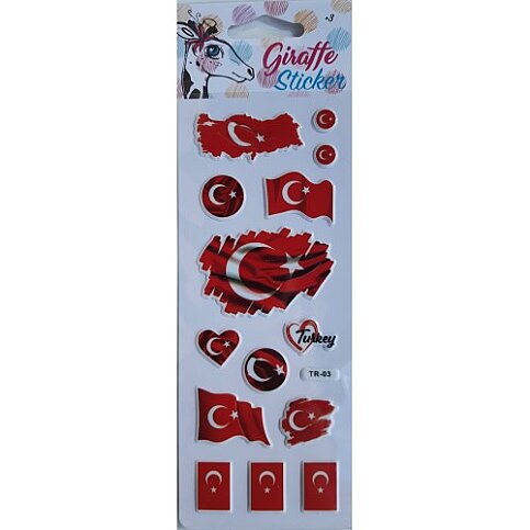 Artikel Tr-003 Küçük Sticker Türk Bayrağı - 1