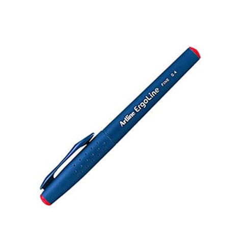 Artline Erg-3400 Ergoline Fineliner Keçe Uçlu Kalem 0.4mm Kırmızı (A-Erg-3400 Red) - 1