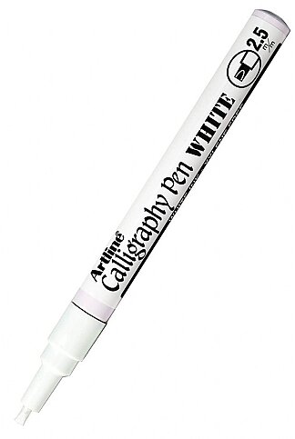 ARTLİNE EK-993XF KALİGRAFİ KALEMİ 2.5mm BEYAZ (A-EK-993XF WHITE) - 1
