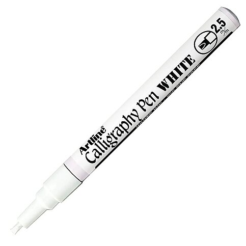 ARTLİNE EK-993XF KALİGRAFİ KALEMİ 2.5mm BEYAZ (A-EK-993XF WHITE) - 1