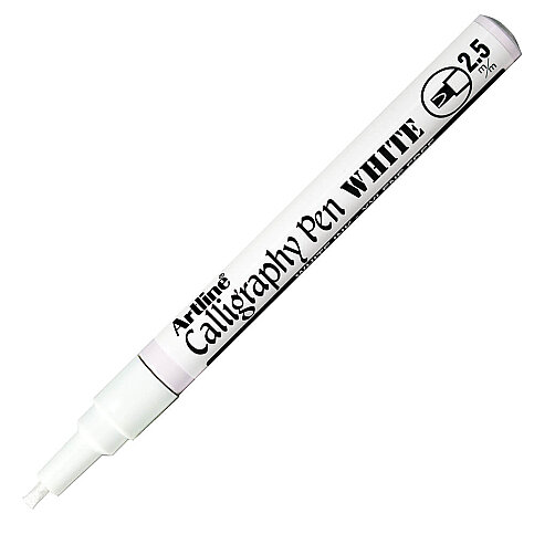 ARTLİNE EK-993XF KALİGRAFİ KALEMİ 2.5mm BEYAZ (A-EK-993XF WHITE) - 1