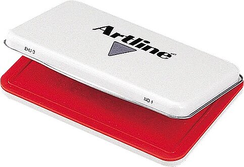 ARTLİNE EHJ-3 KÜÇÜK BOY DOLDURULABİLEN ISTAMPA NO:1 67x106mm KIRMIZI (A-EHJ-3 RED) - 1