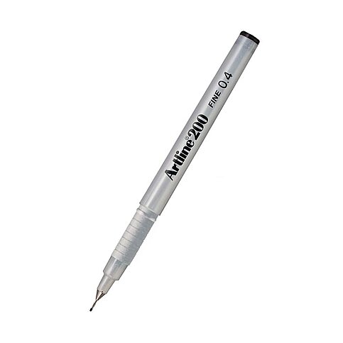 Artline Ek-200Cc Fineliner Keçe Uçlu Kalem 0.4mm Kromatik Siyah (A-Ek-200Cc Black) - 1
