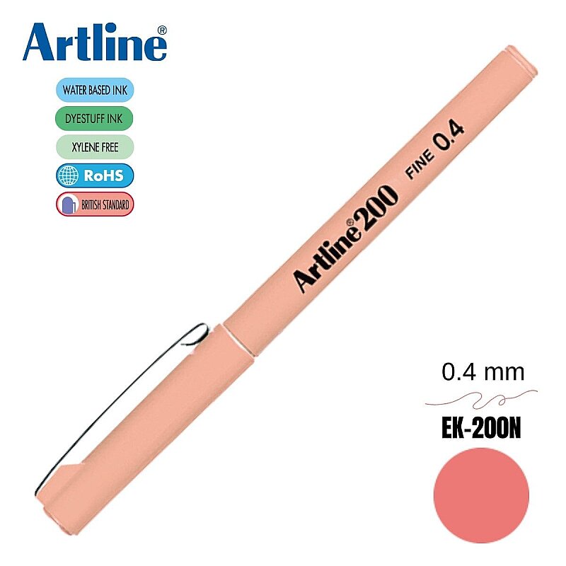 ARTLİNE EK-200N FİNELİNER KEÇE UÇLU KALEM 0.4mm KAYISI (A-EK-200N APRICOT)