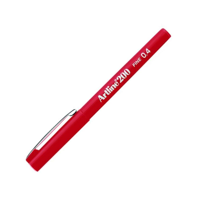 Artline Ek-200N Fineliner Keçe Uçlu Kalem 0.4Mm Kırmızı