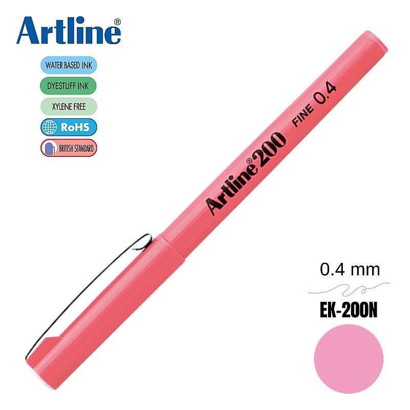 ARTLİNE EK-200N FİNELİNER KEÇE UÇLU KALEM 0.4mm PEMBE (A-EK-200N PINK)