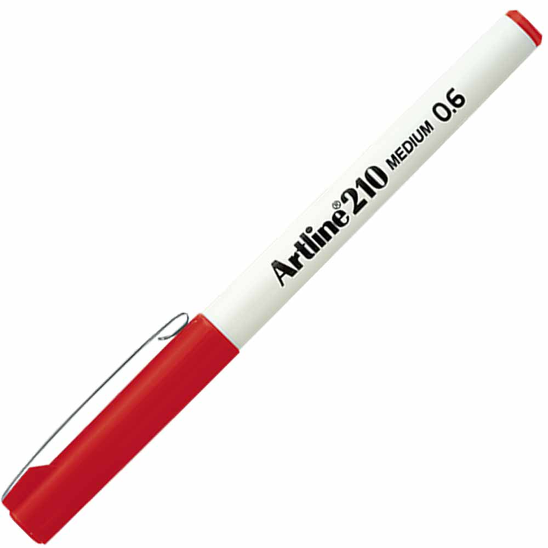 ARTLİNE EK-210N KEÇE UÇLU KALEM 0.6mm KIRMIZI