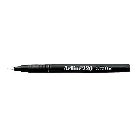 Artline Ek-220N Süper Fine Yazı Kalemi 0.2mm Siyah (A-Ek-220N Black) - 1