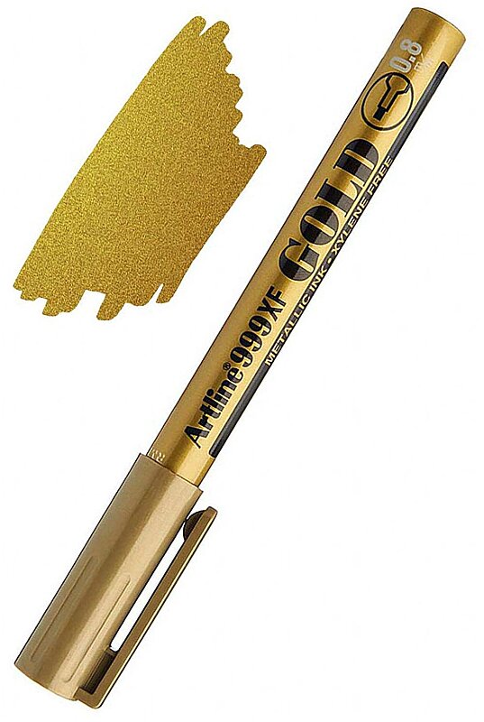 ARTLİNE EK-999XF DAVETİYE KALEMİ MARKÖR 0.8mm ALTIN YALDIZ (A-EK-999XF GOLD)