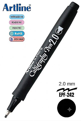 ARTLİNE EPF-242 SUPREME KALİGRAFİ KALEMİ 2mm SİYAH (A-EPF-242 BLACK) - 1