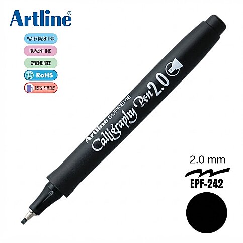 ARTLİNE EPF-242 SUPREME KALİGRAFİ KALEMİ 2mm SİYAH (A-EPF-242 BLACK) - 1