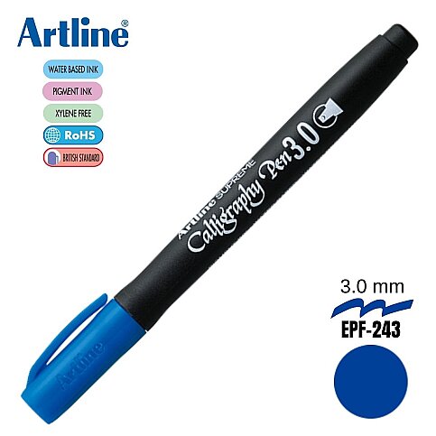 Artline Epf-243 Supreme Kaligrafi Kalemi 3mm Mavi (A-Epf-243 Blue) - 1