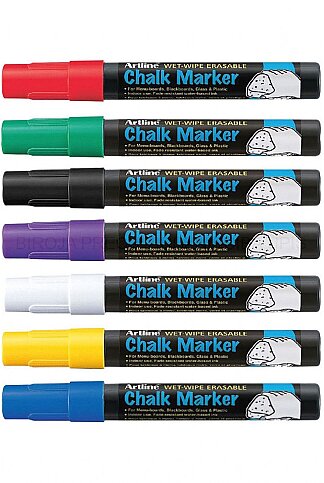 ARTLİNE EPW-4 SIVI TEBEŞİR YUVARLAK UÇ 4mm BEYAZ (A-EPW-4 WHITE) - 3