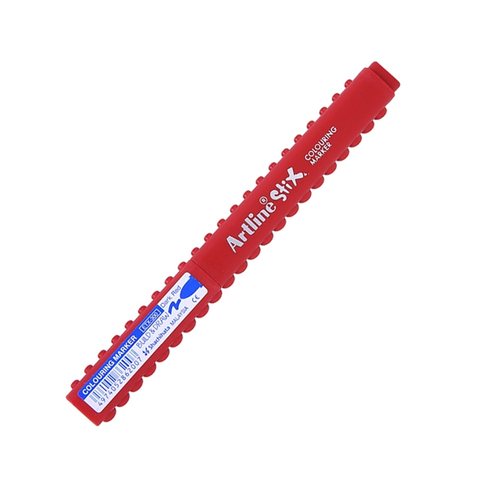 Artline Etx-300 Stix Coloring Markör Keçe Uçlu Boya Kalemi 1.2mm Koyu Kırmızı (A-Etx-300 D.Red) - 1