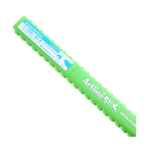 Artline Etx-F Stix Brush Markör Esnek Fırça Uçlu Keçeli Kalem Fıstık Yeşili (A-Etx-F Y.Green) - 1