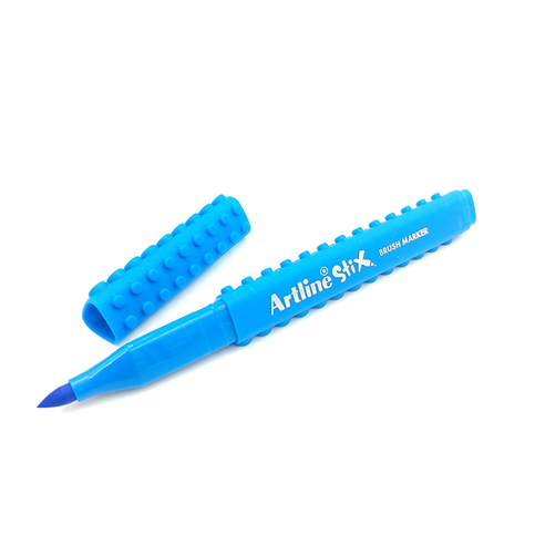 Artline Etx-F Stix Brush Markör Esnek Fırça Uçlu Keçeli Kalem Gök Mavisi (A-Etx-F S.Blue) - 1