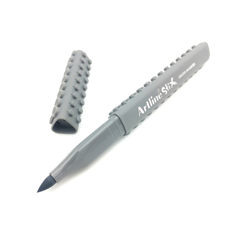 Artline Etx-F Stix Brush Markör Esnek Fırça Uçlu Keçeli Kalem Gri (A-Etx-F Grey) - 1