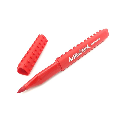 Artline Etx-F Stix Brush Markör Esnek Fırça Uçlu Keçeli Kalem Kırmızı (A-Etx-F Red) - 1