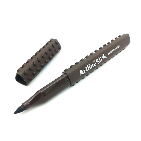 Artline Etx-F Stix Brush Markör Esnek Fırça Uçlu Keçeli Kalem Koyu Kahverengi (A-Etx-F D.Brown) - 1
