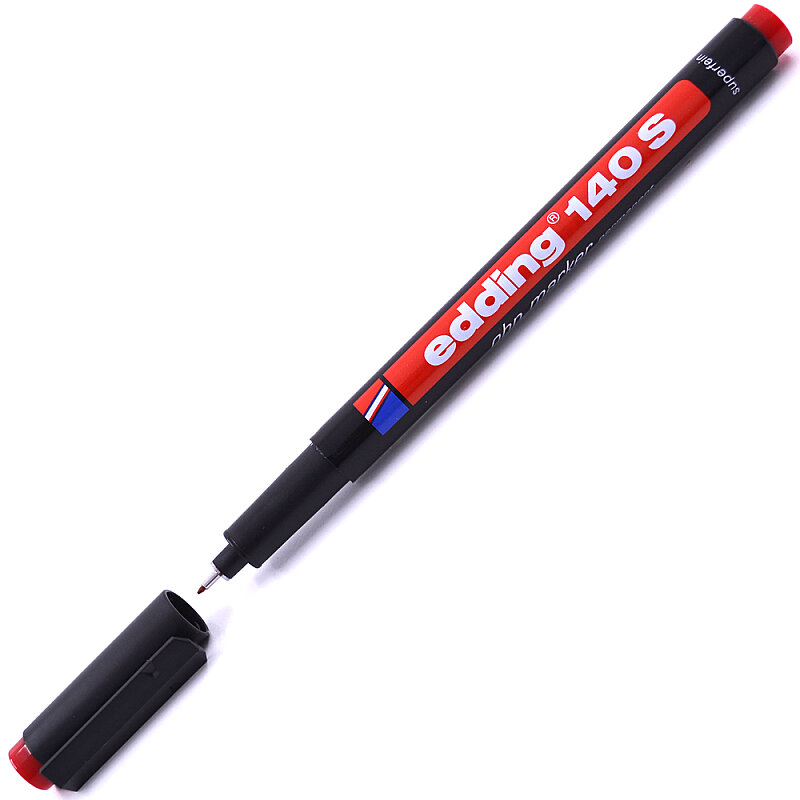 EDDİNG 140S ASETAT-CD KALEMİ 0.3mm KIRMIZI