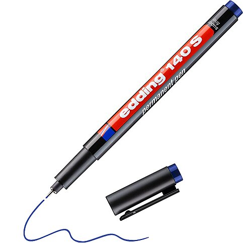 EDDİNG 140S ASETAT-CD KALEMİ 0.3mm MAVİ - 1