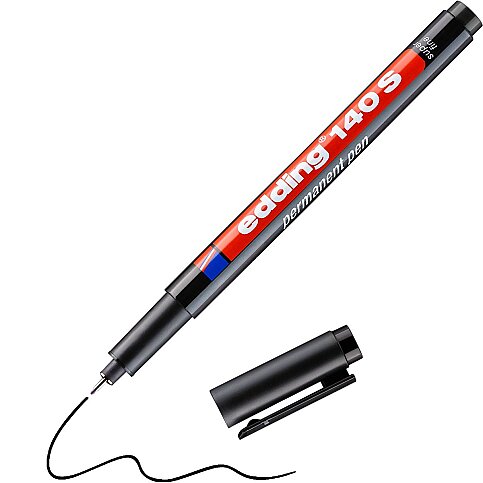 EDDİNG 140S ASETAT-CD KALEMİ 0.3mm SİYAH - 1