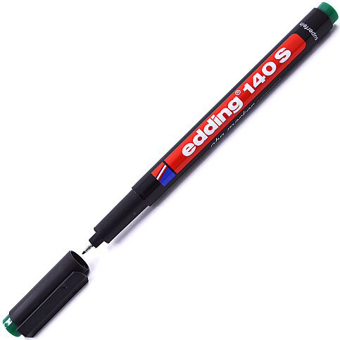 EDDİNG 140S ASETAT-CD KALEMİ 0.3mm YEŞİL - 1