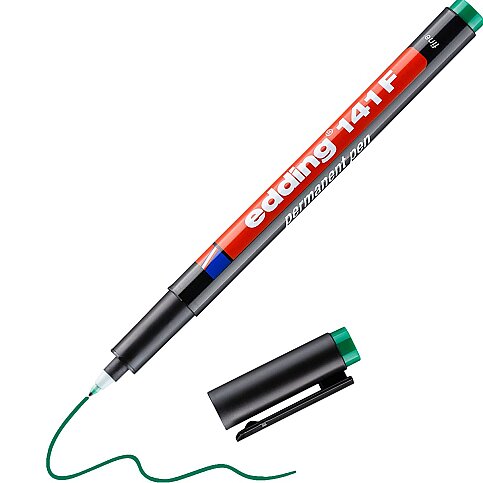 EDDİNG 141F ASETAT-CD KALEMİ 0.6mm YEŞİL - 1