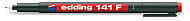 EDDİNG 141F ASETAT-CD KALEMİ 0.6mm KIRMIZI - EDDİNG
