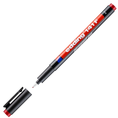 Edding 141F Asetat-Cd Kalemi 0.6Mm Kırmızı - 1