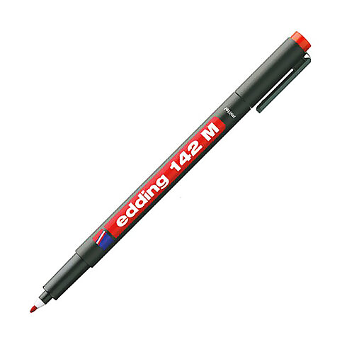 Edding 142m Asetat-Cd Kalemi 1mm Kırmızı - 3