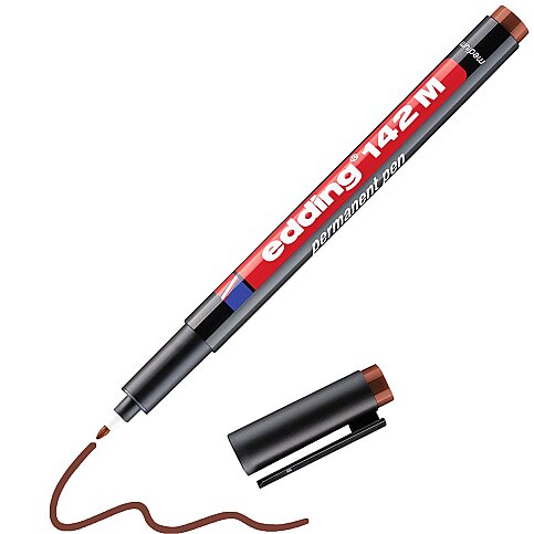 EDDİNG 142M ASETAT-CD KALEMİ 1mm KAHVE - 1