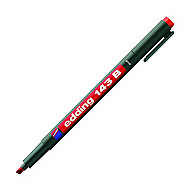 Edding 143B Asetat-Cd Kalemi 3mm Kırmızı - 4