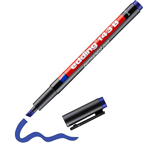 EDDİNG 143B ASETAT-CD KALEMİ 3mm MAVİ - 1