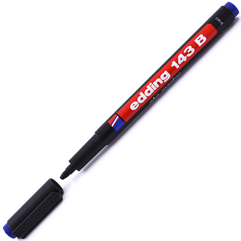 EDDİNG 143B ASETAT-CD KALEMİ 3mm MAVİ