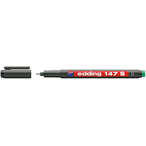 EDDİNG 147S ASETAT-CD KALEMİ 0.3mm SİLGİLİ YEŞİL - 1
