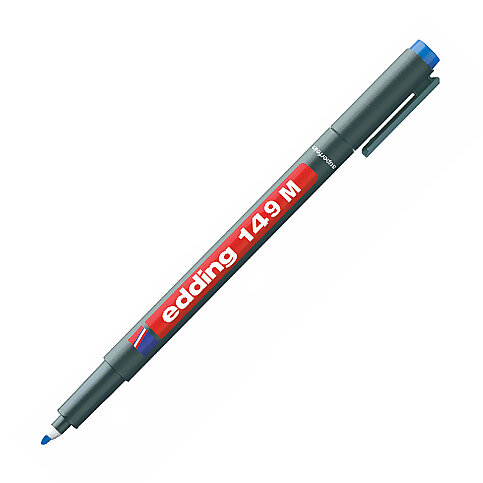 EDDİNG 149M ASETAT-CD KALEMİ 1mm SİLGİLİ MAVİ - 3