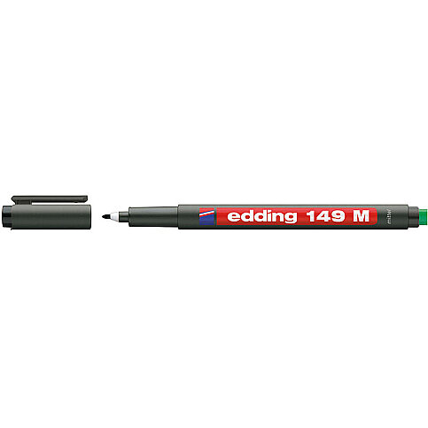 EDDİNG 149M ASETAT-CD KALEMİ 1mm SİLGİLİ YEŞİL - 1