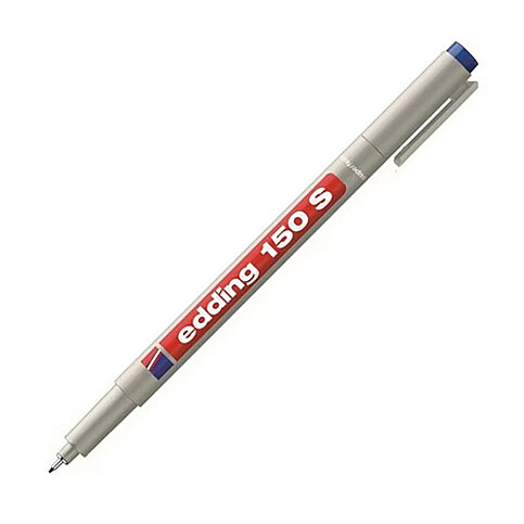 EDDİNG 150S SİLİNEBİLİR ASETAT-CD KALEMİ (NON PERMANENT) 0.3mm MAVİ - 1
