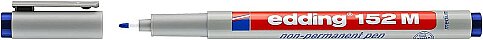 EDDİNG 152M SİLİNEBİLİR ASETAT-CD KALEMİ (NON PERMANENT) 1mm MAVİ - 1