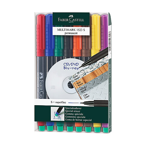 FABER-CASTELL ASETAT-CD KALEMİ S 8 RENK (5017152309) - 3