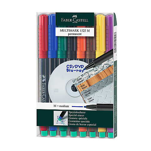FABER-CASTELL ASETAT-CD KALEMİ M 8 RENK (5010152509) - 3