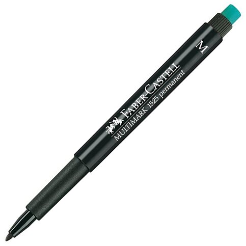 FABER-CASTELL ASETAT-CD KALEMİ M SİYAH (5010152599) - 1
