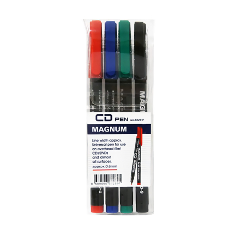 Magnum Asetat-Cd Kalemi S 4 Renk (8020S-Wp4) - 1