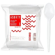 ASORTY ECONO BEYAZ PLASTİK BÜYÜK BOY KAŞIK 100LÜ - ASORTY