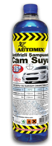 AUTOMİX 11853 ANTİFRİZLİ ŞAMPUANLI OTO CAM SUYU 1lt