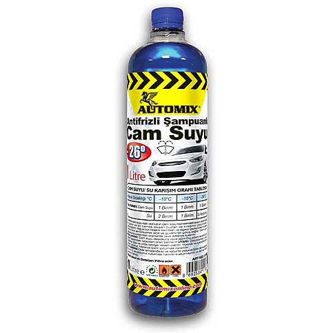AUTOMİX 11853 ANTİFRİZLİ ŞAMPUANLI OTO CAM SUYU 1lt - 1