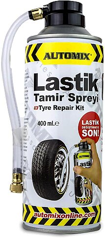 AUTOMİX 12830 ARAÇ LASTİK TAMİR SPREYİ 400ml - 1