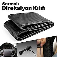 AUTOMİX 39509 SARMALI DİREKSİYON KILIFI DÜZ SİYAH - 3