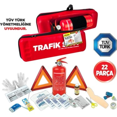 Automix 43742 Trafik Ve İlk Yardım Seti 1Kg Yangın Tüplü - 1